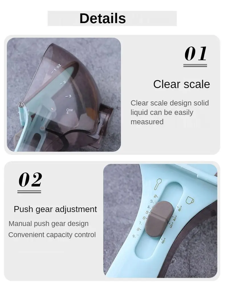 Cuchara medidora colocada sobre la encimera de cocina