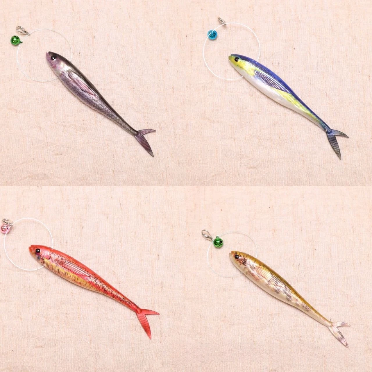 2 uds/3 uds juguete de simulación de pez gato palo de burlas interactivo 3D juguete de pez de silicona para mascotas - imagen 5