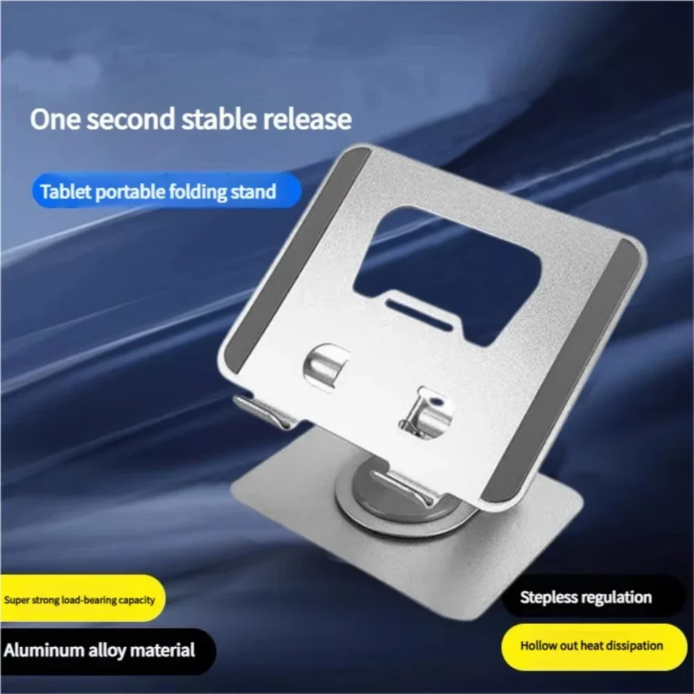 Soporte de Metal para tableta, soporte estable para tableta de escritorio con Base de Metal pesada y gruesa para tableta grande, multiángulo ajustable - imagen 3