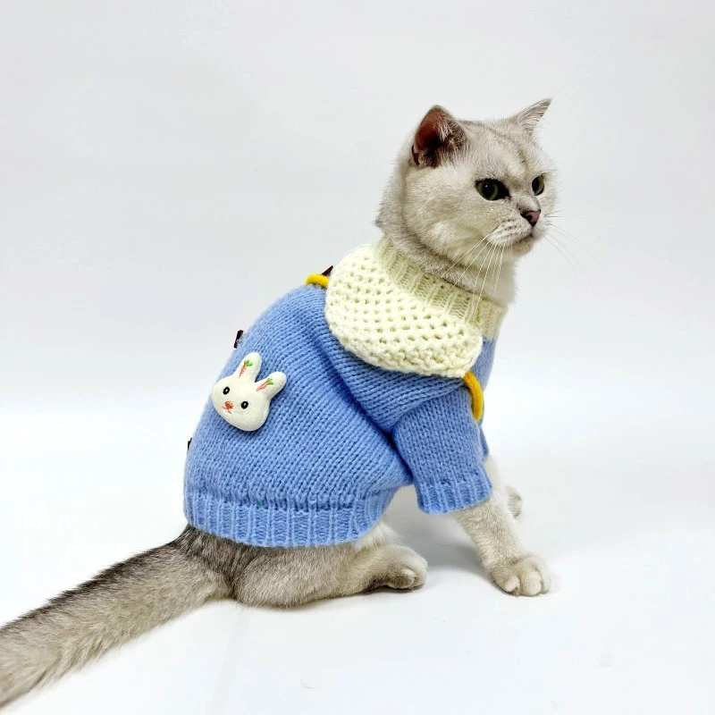 Suéter cálido para Gato, ropa de punto suave para Gatos, perros pequeños y medianos, ropa bonita para gatos con paquete de ropa para Chihuahua Yorkie - imagen 4