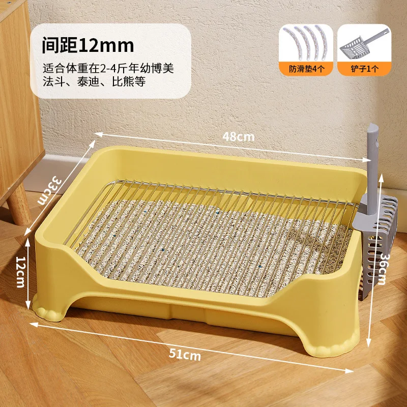 Inodoro para perros, urinario antipaso para caca, rejilla de acero inoxidable, lavabo para arena para perros, inodoro para mascotas mediano y pequeño de gran tamaño - imagen 5