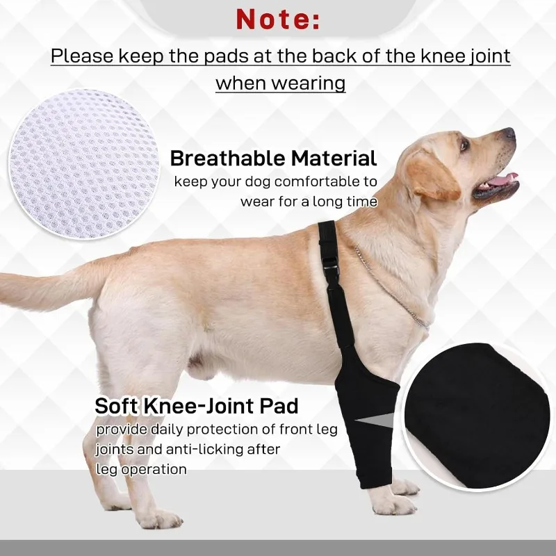Protectores de ropa para mascotas, correa de ayuda para lesiones en la pierna delantera del perro, calentadores de piernas ventilados, correas de recuperación, productos para articulaciones de piernas para mascotas, accesorios - imagen 3