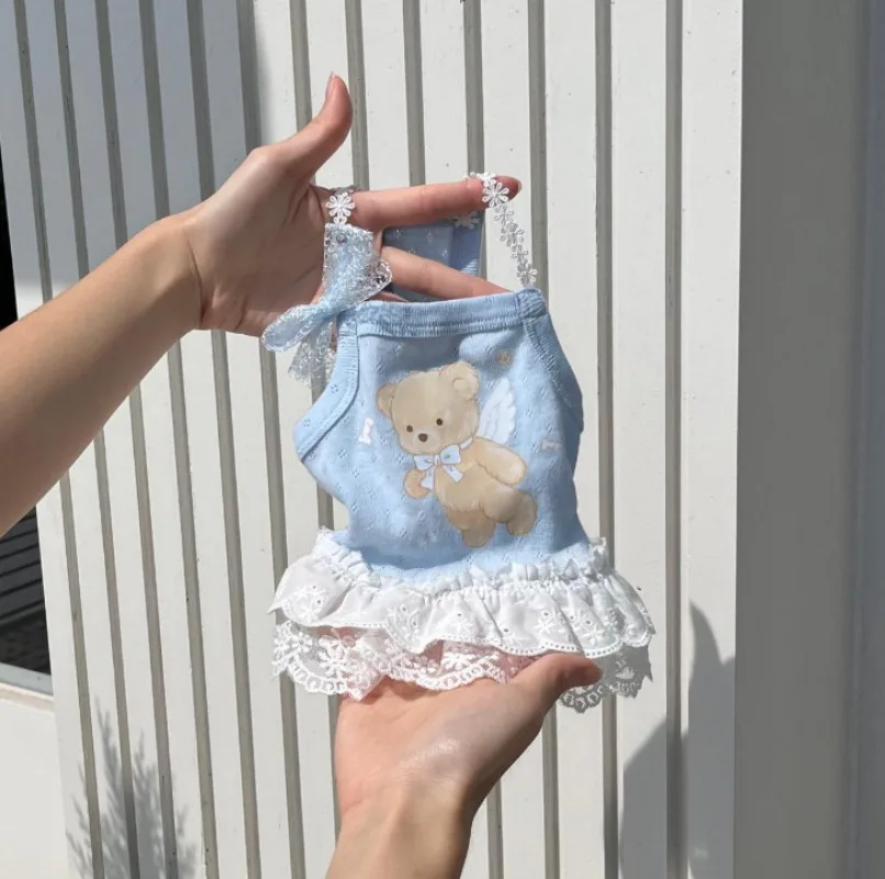 Vestido de encaje para gatos y perros pequeños y medianos transpirable - imagen 2