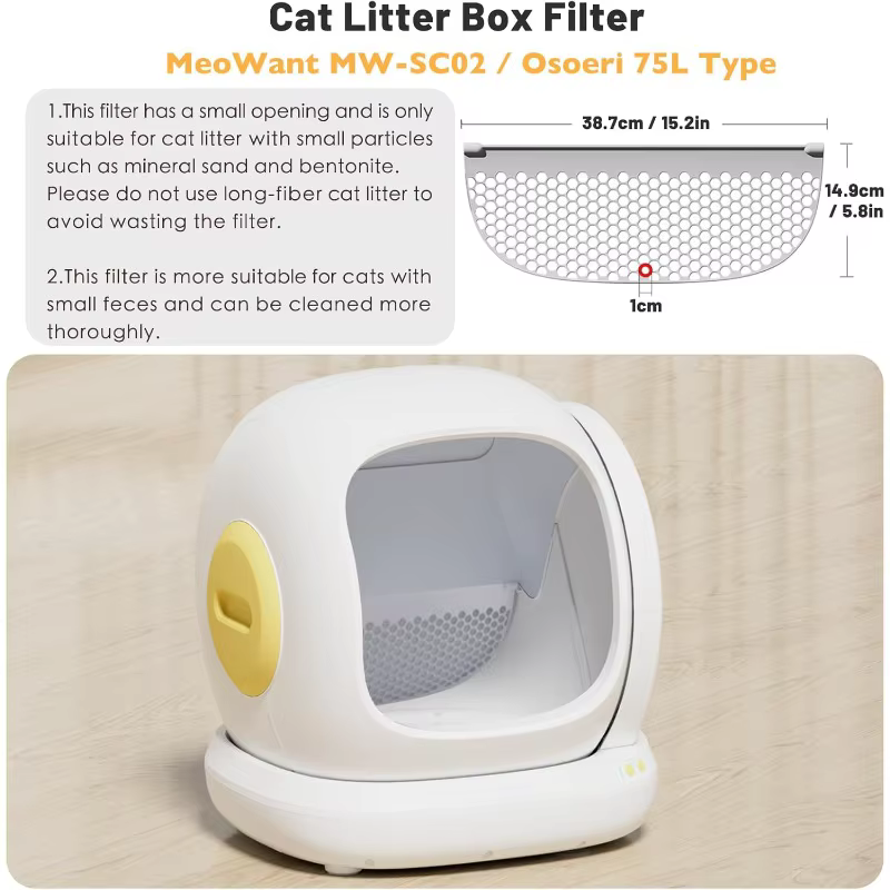 Tamiz para arena de gato Meowant – Exclusivo caja autolimpiable - imagen 3