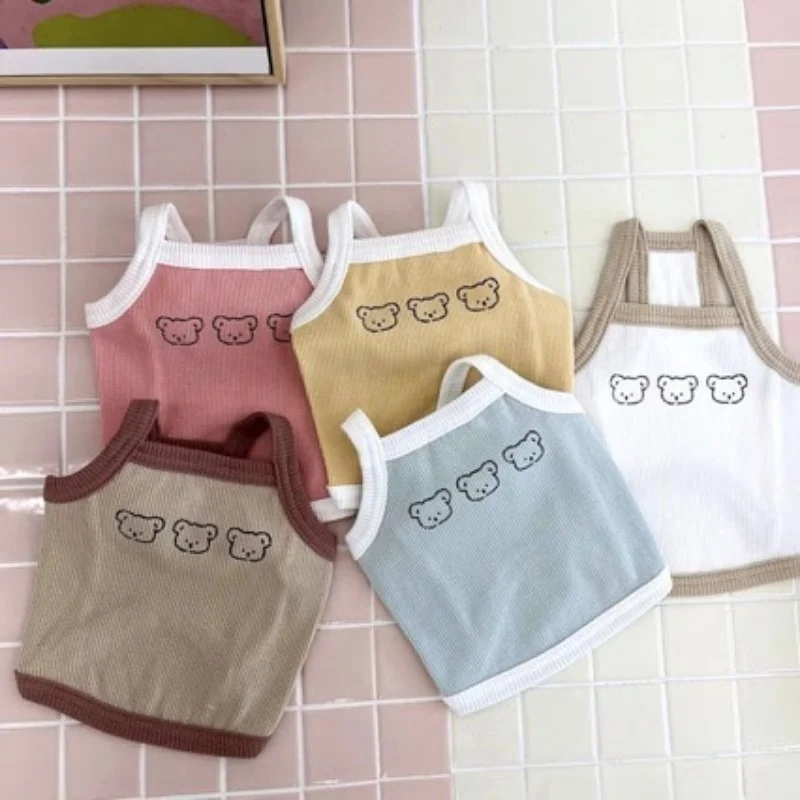 Camisola bonita de oso para mascotas, ropa fina para perros, Teddy Bichon, vestido para cachorros de Pomerania, abrigo, chaleco para perros a rayas, falda para cachorros, disfraz para perros - imagen 4