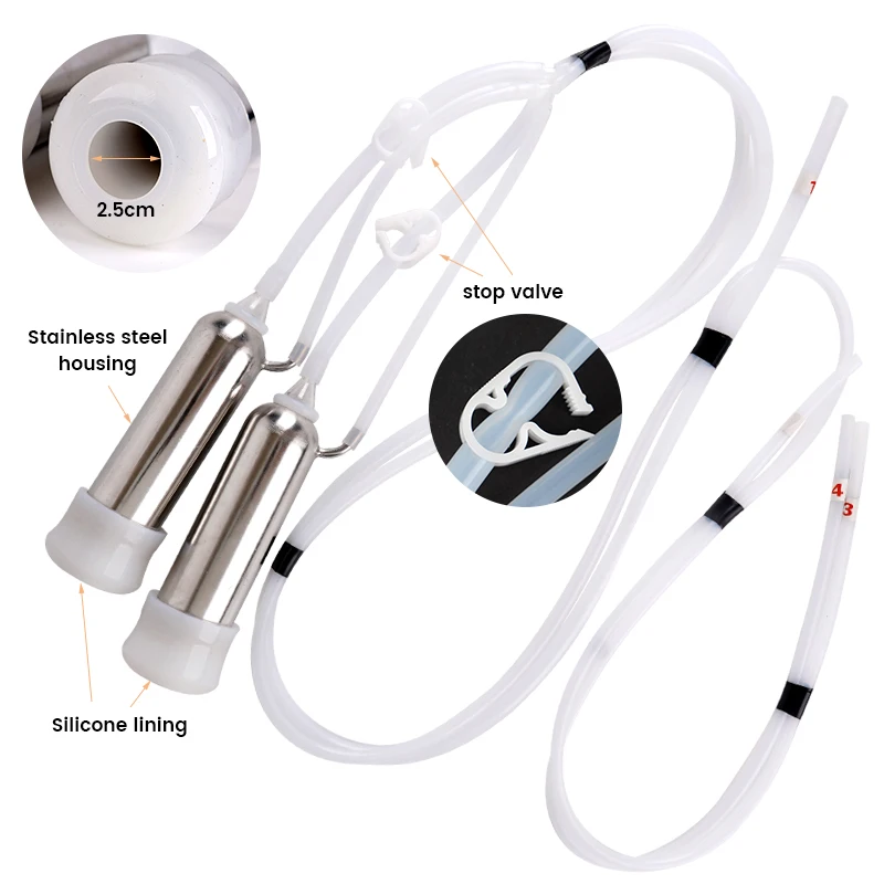 Máquina de ordeño eléctrica de cabras y vacas de 3L, ordeñadora eléctrica pulsadora, bomba de vacío, ordeñador de vacas, herramientas agrícolas de cabras - imagen 3