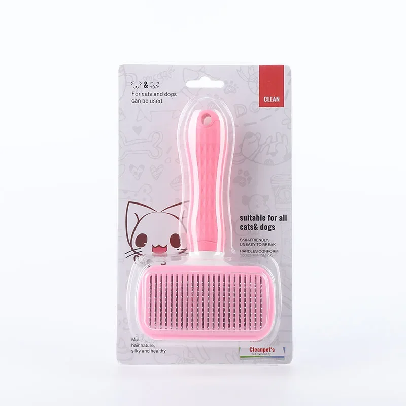 Cepillo removedor de pelo para perros y gatos, peine de aseo y cuidado de pelo largo para mascotas, elimina pelos, cepillo de baño de limpieza, suministros para perros - imagen 4