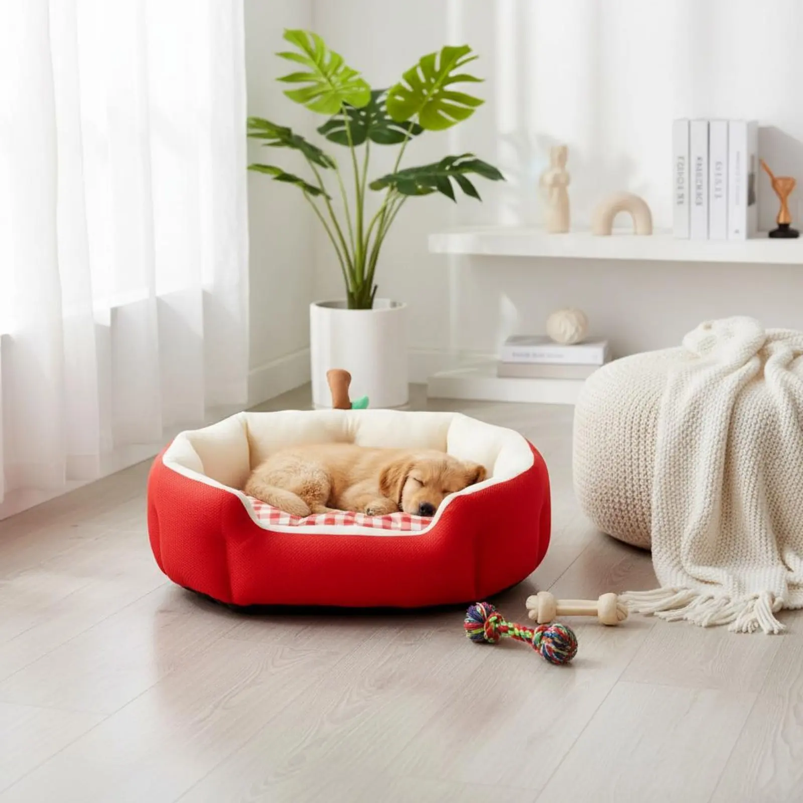 Cama plátano transpirable para gatos con borde soporte – Ideal verano - imagen 2