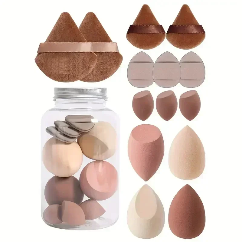 Esponja de maquillaje para mujer, esponjas cosméticas para base, licuadora, huevo de belleza en polvo, accesorios de maquillaje, herramientas de maquillaje, 12/14 Uds. - imagen 3