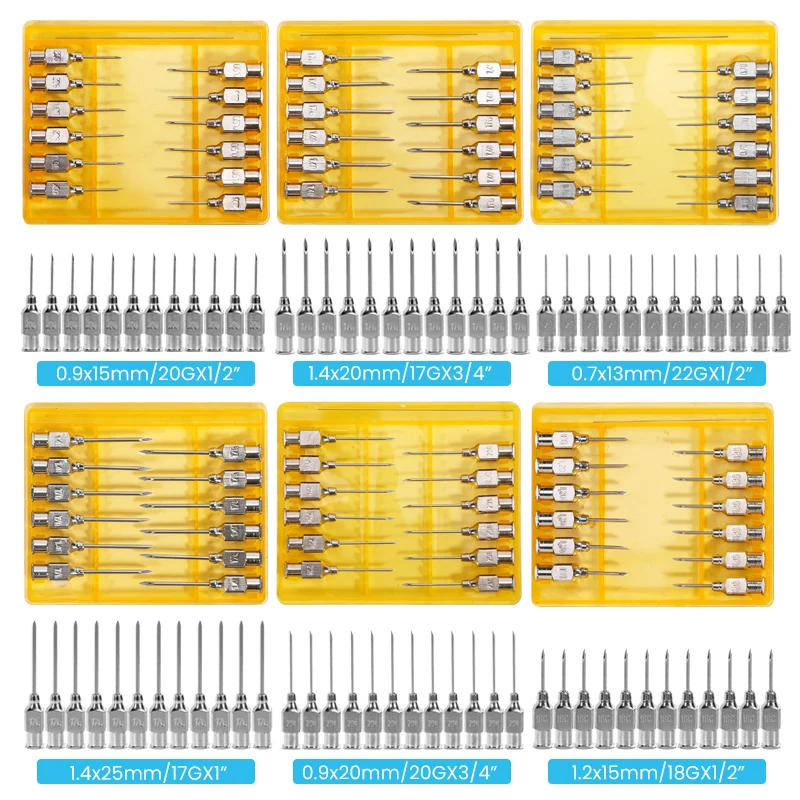10 unids/caja de agujas de jeringa de animales de acero inoxidable, duraderas, para aves de corral, animales, cerdo, vaca, oveja, Paloma, aguja de tratamiento de vacunación