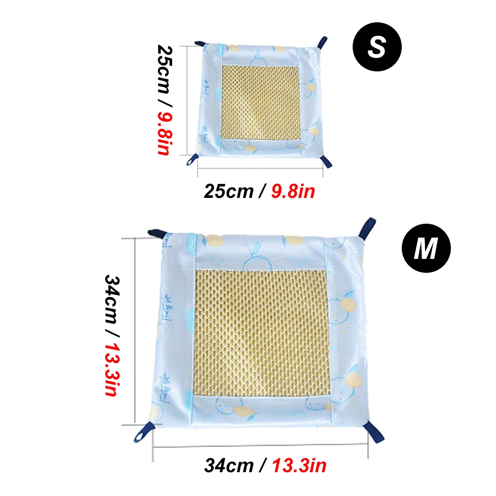 Hamaca refrescante de verano para hámster, cama colgante, alfombrilla de ratán para animales pequeños, Chinchillas, planeador de azúcar, ardilla, Hurón, suministros para mascotas - imagen 2