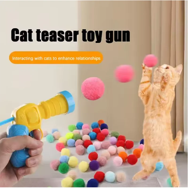 Juguete interactivo para gatos que lanza pelotas silenciosas