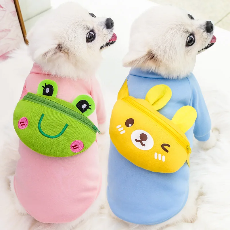 Dog Adorable Clothes with Sling Bag Pet Cute Ourfit for Small Medium Puppy Dogs Cats  Sweatshirt Jacket Coat Shirt Costume Vest - imagen 5