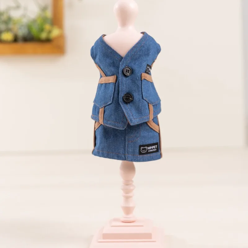 Conjunto Ins, vestido para perro, falda de lujo para cachorro, ropa para perro, vestidos de princesa, vestido de noche de boda, falda tutú, falda vaquera para perro pequeño - imagen 4