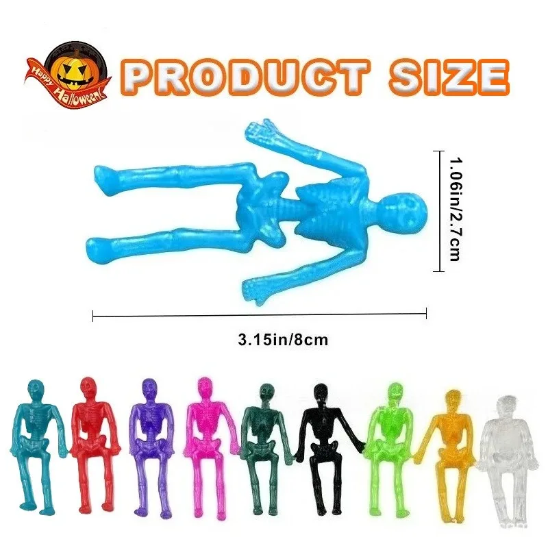 Juguetes de esqueleto elásticos interactivos para mascotas, juguetes de esqueleto duraderos de colores surtidos para jugar con perros y gatos, suministros para mascotas resistentes a mordeduras - imagen 3