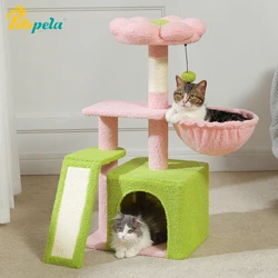 Árbol para gatos cactus interior con rampa, hamaca y percha extraíble