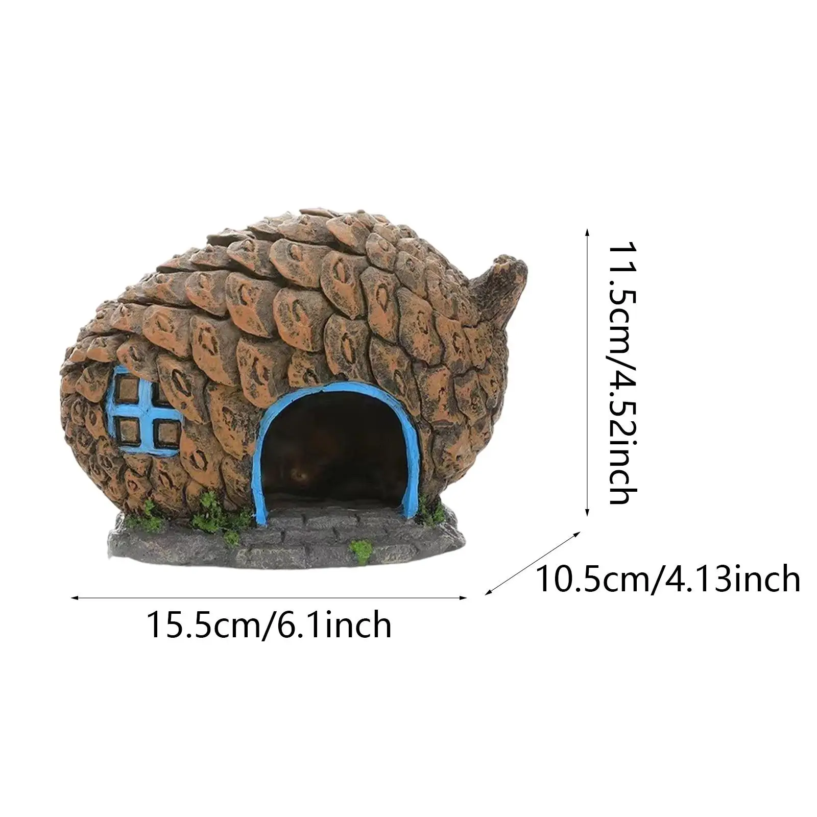 Fishbowl Tank Ornaments Reptile Box Hideaway Caves Hideout House for Hamster Breeding