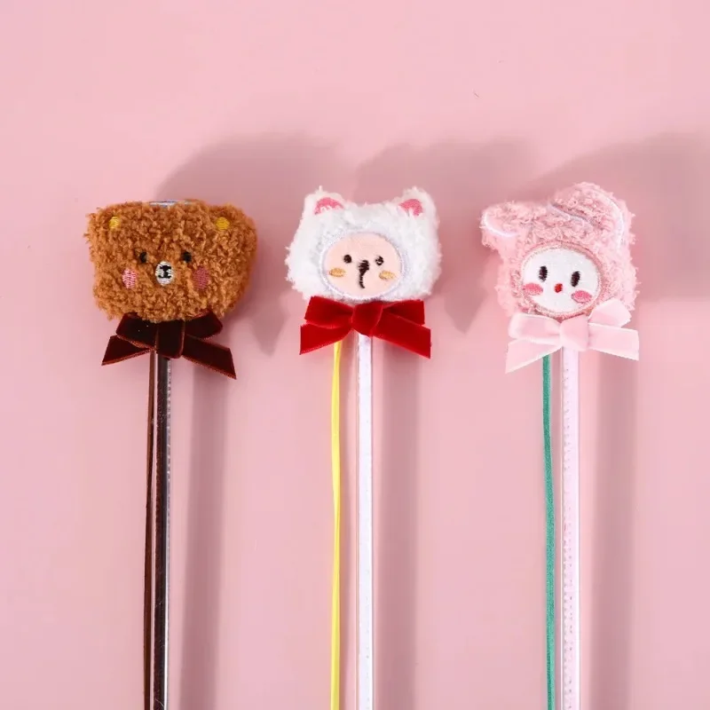 Juguetes de peluche de dibujos animados para gatos con campana, palo divertido para gatos, adornos de elementos navideños, juguete interactivo para mascotas, accesorios para gatos, juguetes para gatitos - imagen 3