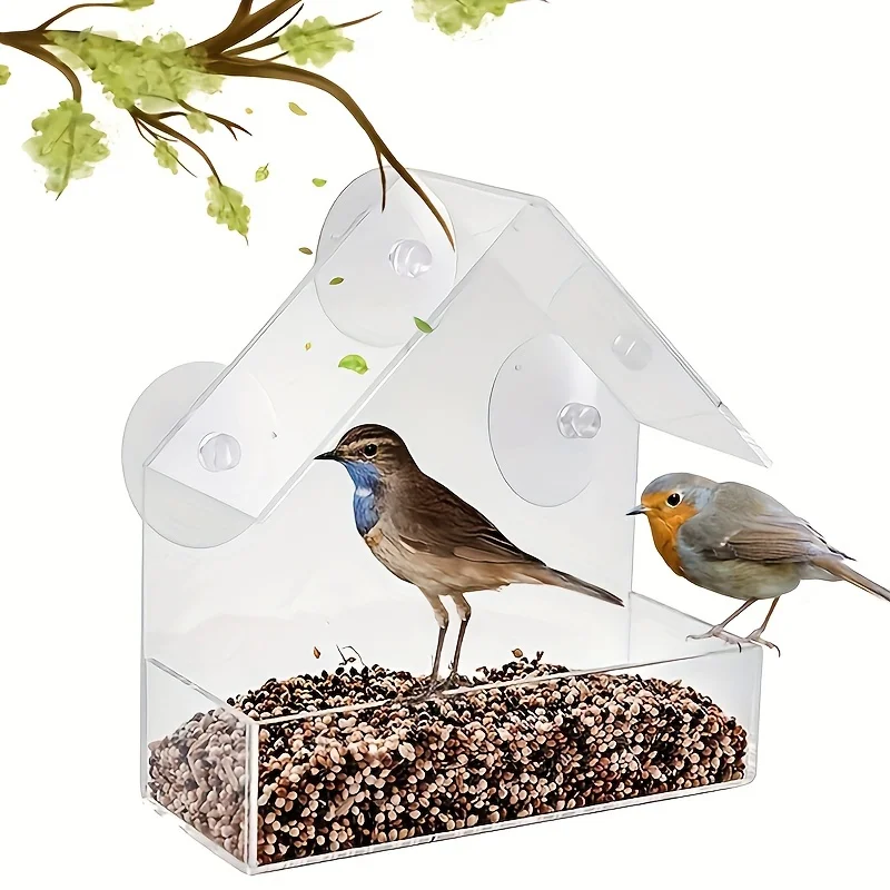 Comedero para pájaros con ventosa – Se fija en ventana de cristal - imagen 4