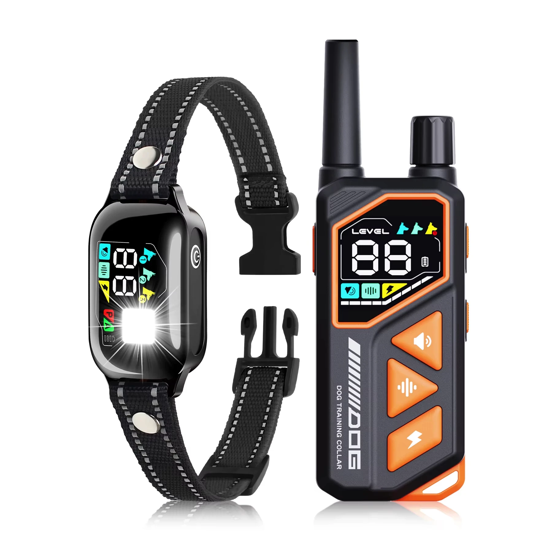 Collar de entrenamiento para perros de 1000M con Control remoto, Collar eléctrico impermeable para perros, Collar de choque automático y de entrenamiento para perros de 5-120 libras