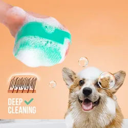 Guantes de baño siliconados para perros y gatos – Cepillo de masaje suave