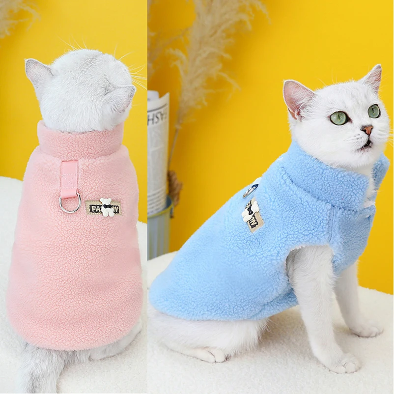 Ropa de lana cálida para gato Sphynx, chaleco para cachorro, chaqueta para Bulldog Francés, disfraces de Chihuahua, Atuendo para gatito, accesorios para perros - imagen 2
