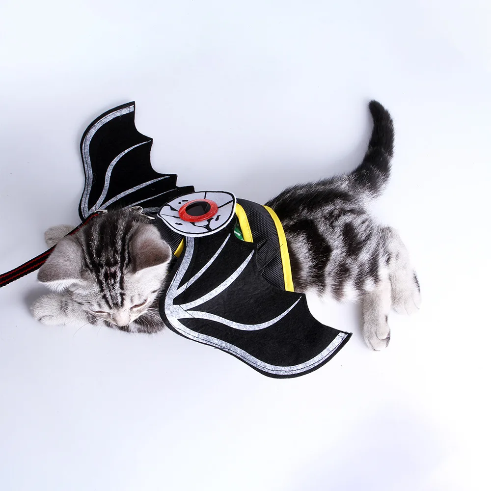 Correa de pecho transpirable para mascotas, arnés para perros y gatos, suministros para viajes al aire libre, Cosplay de Halloween - imagen 3