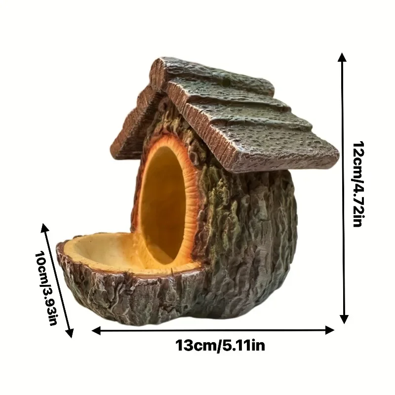 Comedero casa árbol para pájaros – Madera vintage para jardín