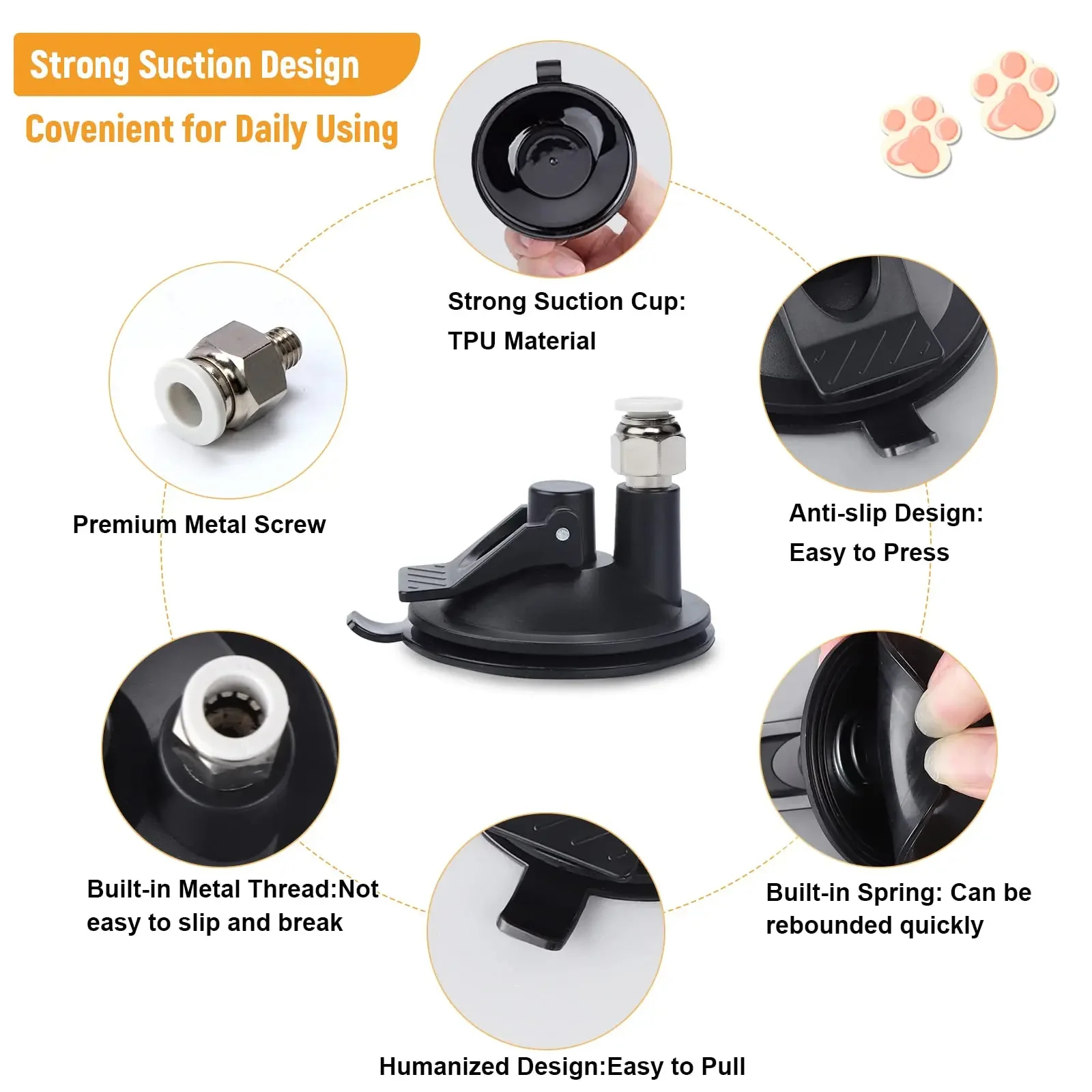 Juguetes para gatos, varita de plumas, juguete interactivo para gatitos con súper ventosa, reemplazos de plumas desmontables, Accesorios para gatos - imagen 3