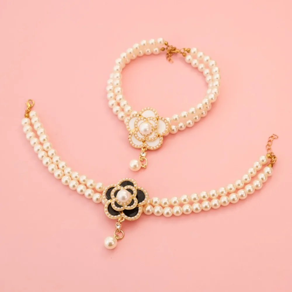 Collar para gatos y perros vintage floral sin cascabel – Elegante - imagen 2