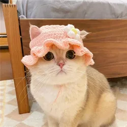 Gorro para gatos hecho a mano - tejido elástico, ideal para fotos