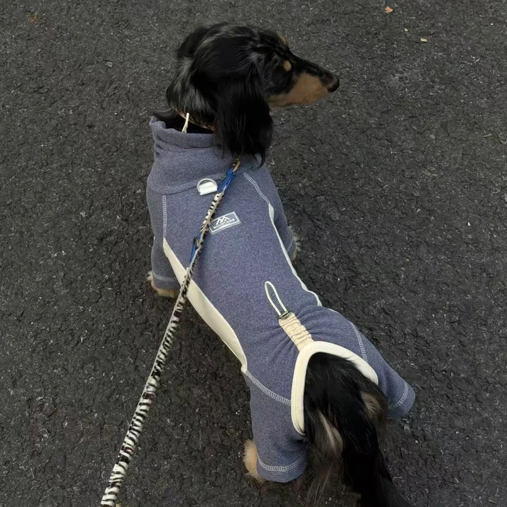 Mono suave elástico ajustable para perro salchicha – Primavera otoño