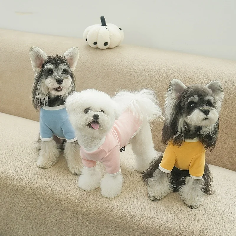Perro de dos patas capa base mascota suave jersey ropa perro ligero ropa cálida para Otoño Invierno caniche Bichon Frise Schnauzer - imagen 2