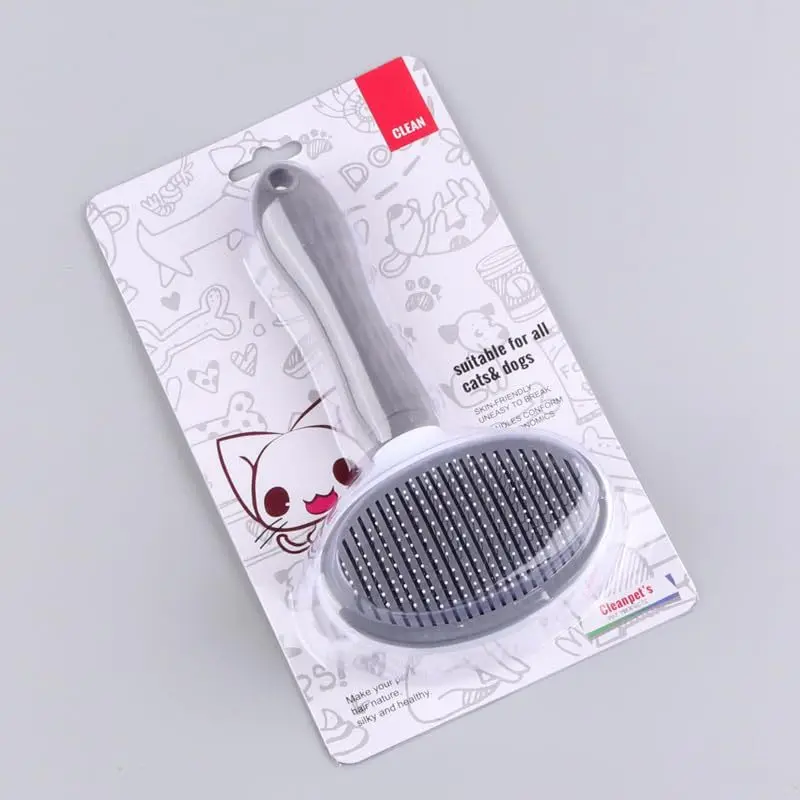 Cepillo para perros y gatos, peine autolimpiante para quitar el pelo de mascotas, herramientas de aseo para perros y gatos, peine para desmastar mascotas, accesorios para perros - imagen 5