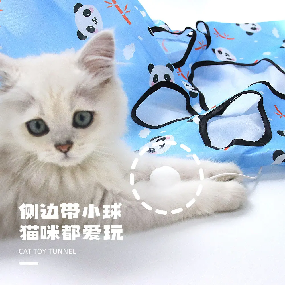 Juguetes para gatos, bolsa de taladro con sonido, artefacto para un relleno, túnel para gatos, papel de sonido plegable, resistente a mordeduras, bola de pelo, suministros de juguetes para mascotas - imagen 3