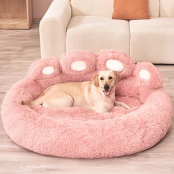 Cama esponjosa refugio cálido para perros y gatos invierno