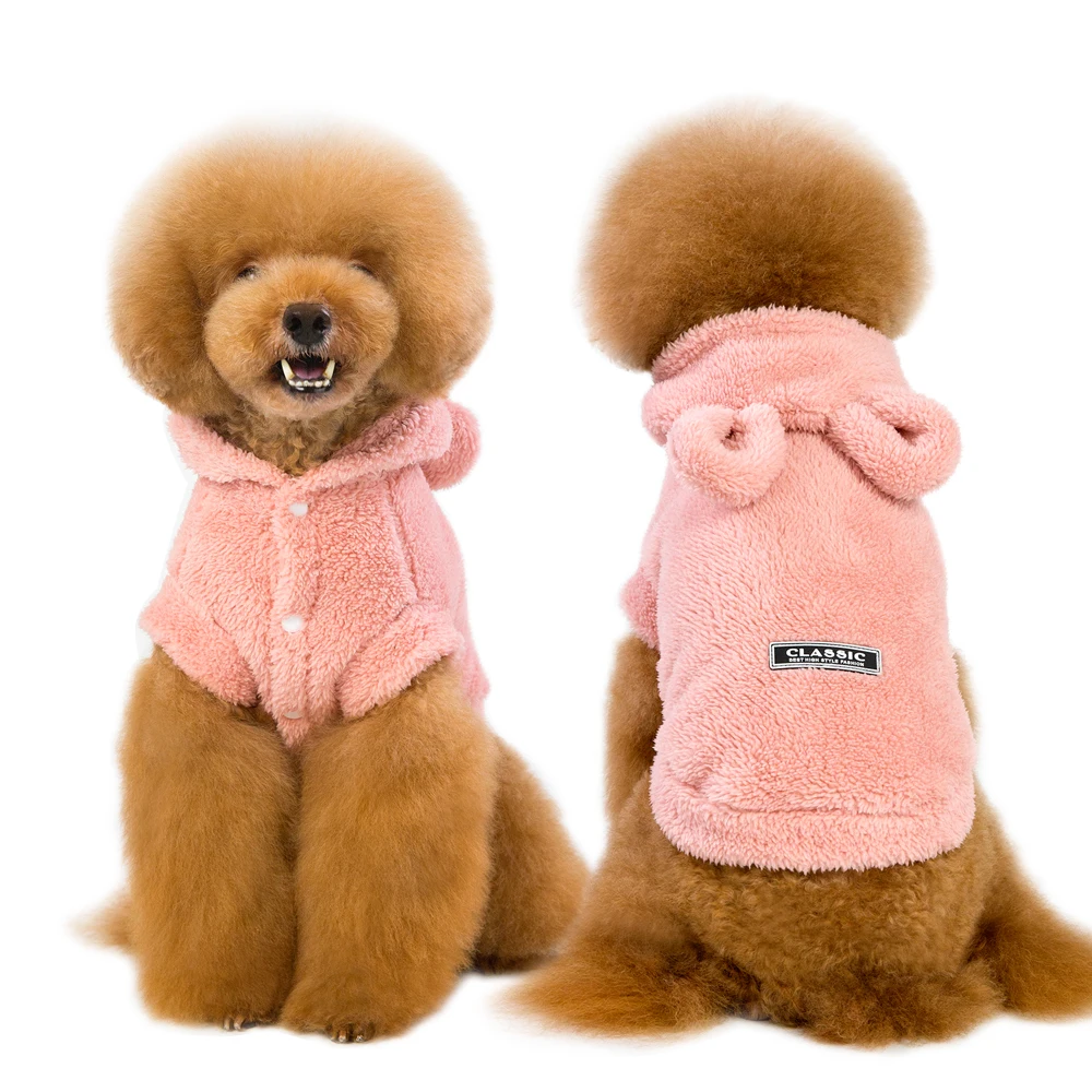Ropa cálida para gatos, abrigo de invierno para cachorros y gatitos, chaqueta para perros pequeños y medianos, ropa para gatos, Chihuahua, Yorkshire, disfraz rosa S-2XL - imagen 2