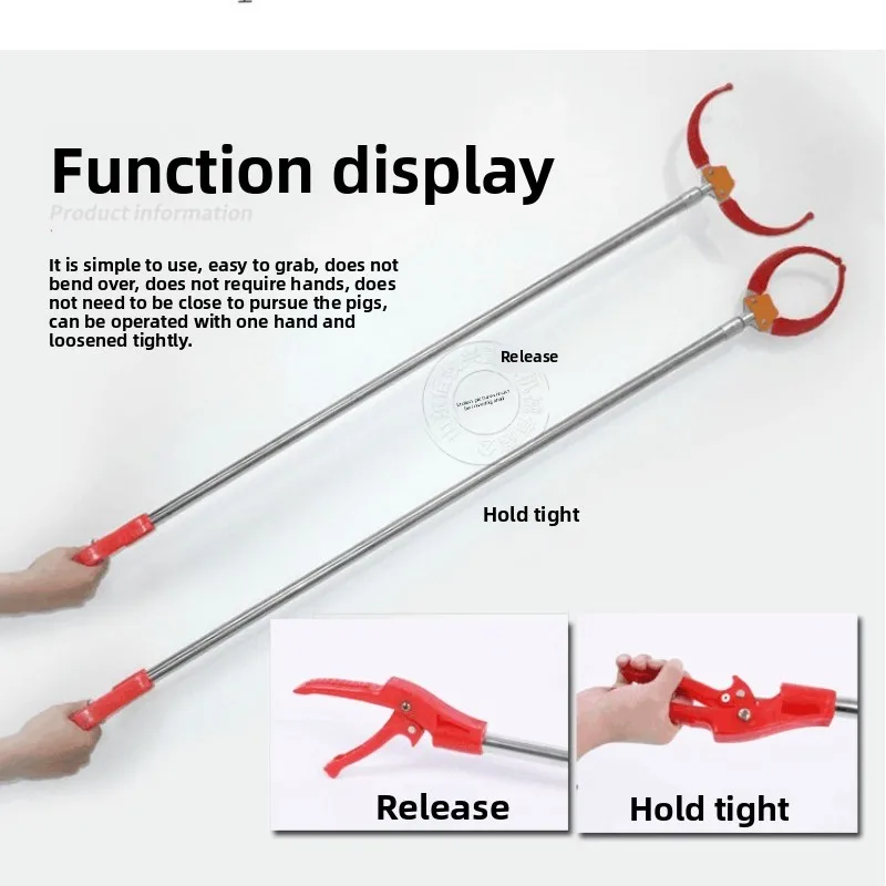 Pinzas para cerdos de acero inoxidable, herramienta para granja al aire libre, portátil, Flexible, para entrenamiento de aves de corral, suministros para animales de granja, accesorios - imagen 5