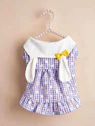 Vestido conejo para perros y gatitos de primavera verano con orejas