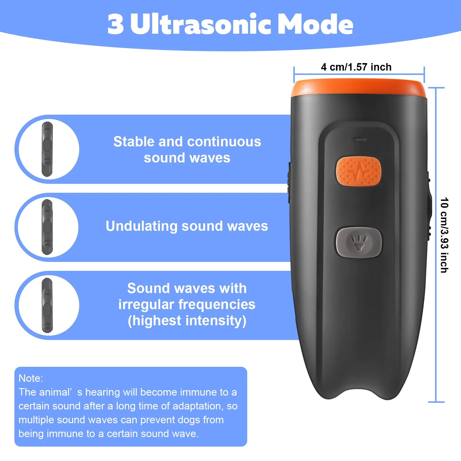 Repelente ultrasónico recargable para perros – Detiene ladridos - imagen 4