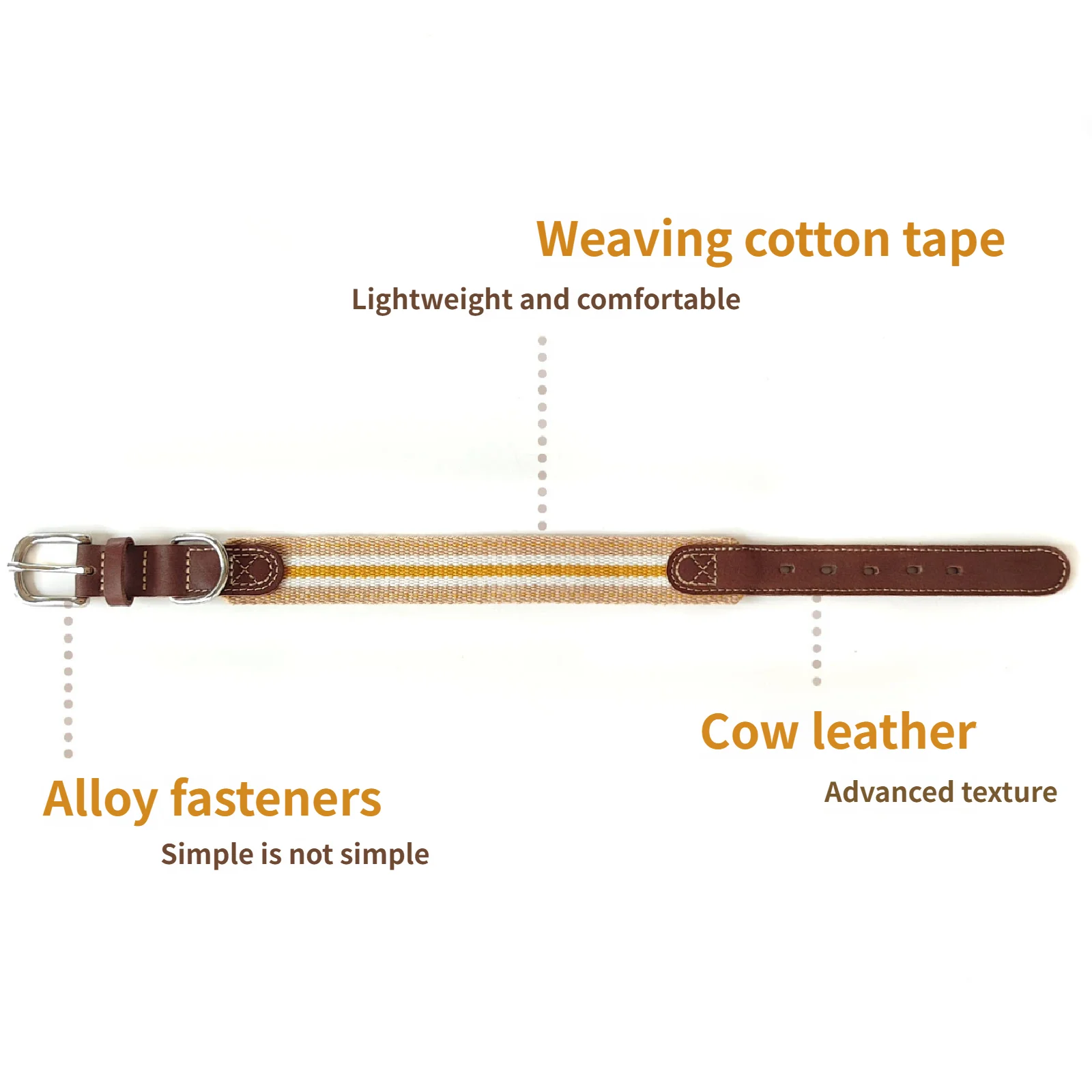 Collar de cuero para perro, collares para perro con correa tejida de cuero auténtico y resistente con hebilla de Metal, Collar ancho de entrenamiento para caminar para perros