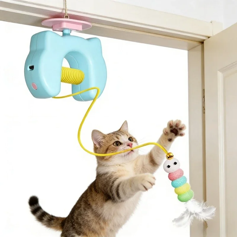 Juguete eléctrico para gatos con cuerda retráctil – Evita el aburrimiento