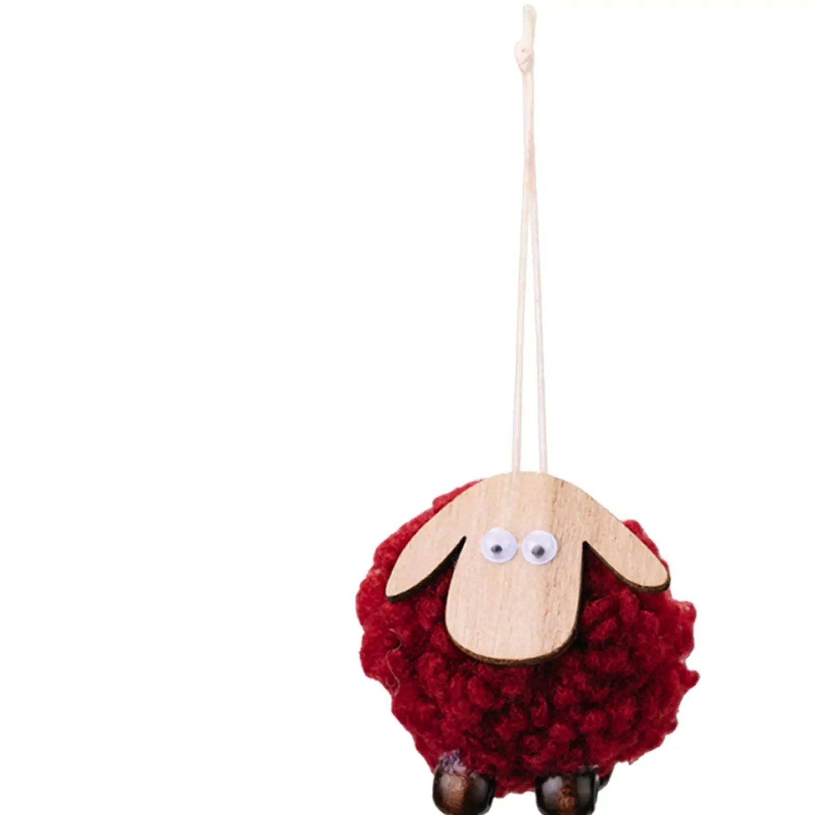 Adorno navideño de cordero, coleccionable, encantador, granja de ovejas de lana, decoración de árbol de Navidad para centro de mesa del hogar, suministros para fiestas en interiores y vacaciones - imagen 5