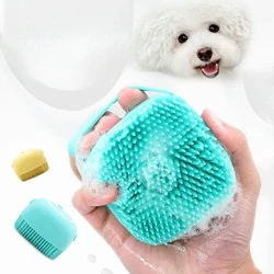 Cepillo quitapelos masajeador de silicona para gatos y perros