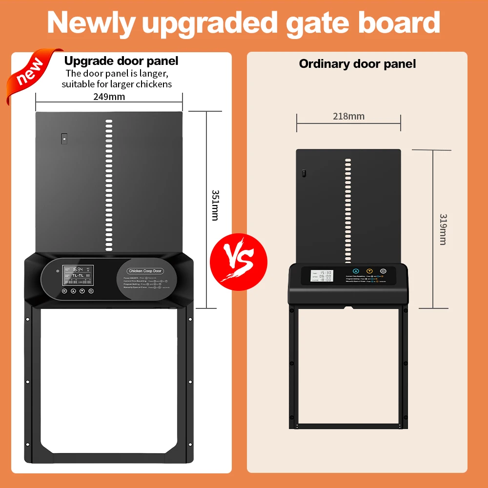 Puerta automática solar gallinero con temporizador y control remoto - imagen 3