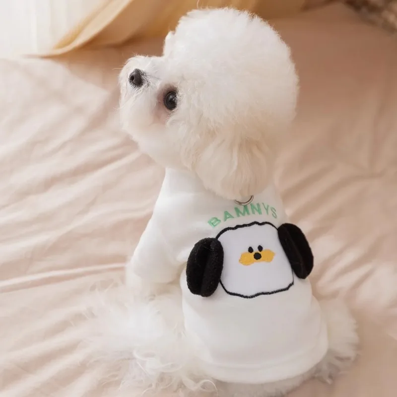 Ropa bonita para mascotas, ropa para perros con orejas, sudadera de otoño Schnauzer, Sudadera con capucha de dibujos animados para perros pequeños, camisa cálida para perros, productos para cachorros - imagen 5