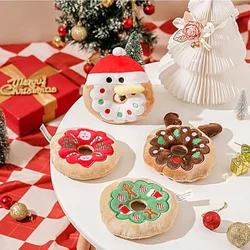 Juguete chirriante Donut peluche para perros pequeños – Regalo Navidad