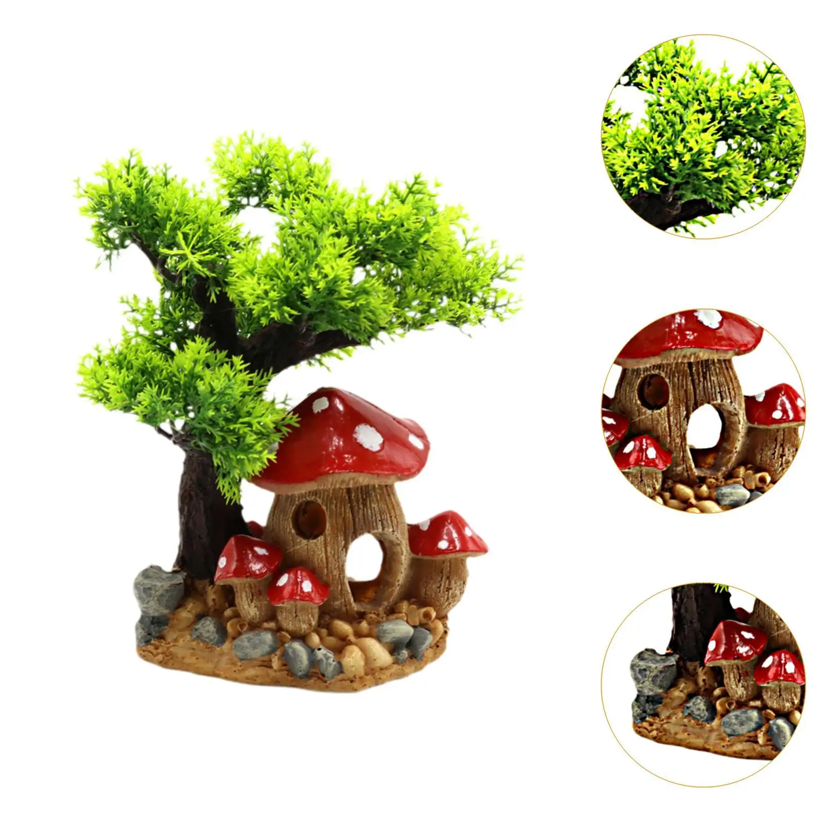 Aquarium Decoration Rockery,Fish Tank Landscape Ornament,Decorative Fish Tank Decor,Tree Ornament for Balcony Micro Landscape