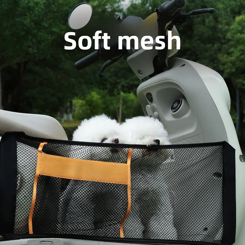 Valla transportadora para mascotas, protección de malla, portadores para perros pequeños, mallas de seguridad para perros y gatitos, portadores portátiles para ciclismo, producto para mascotas al aire libre - imagen 5