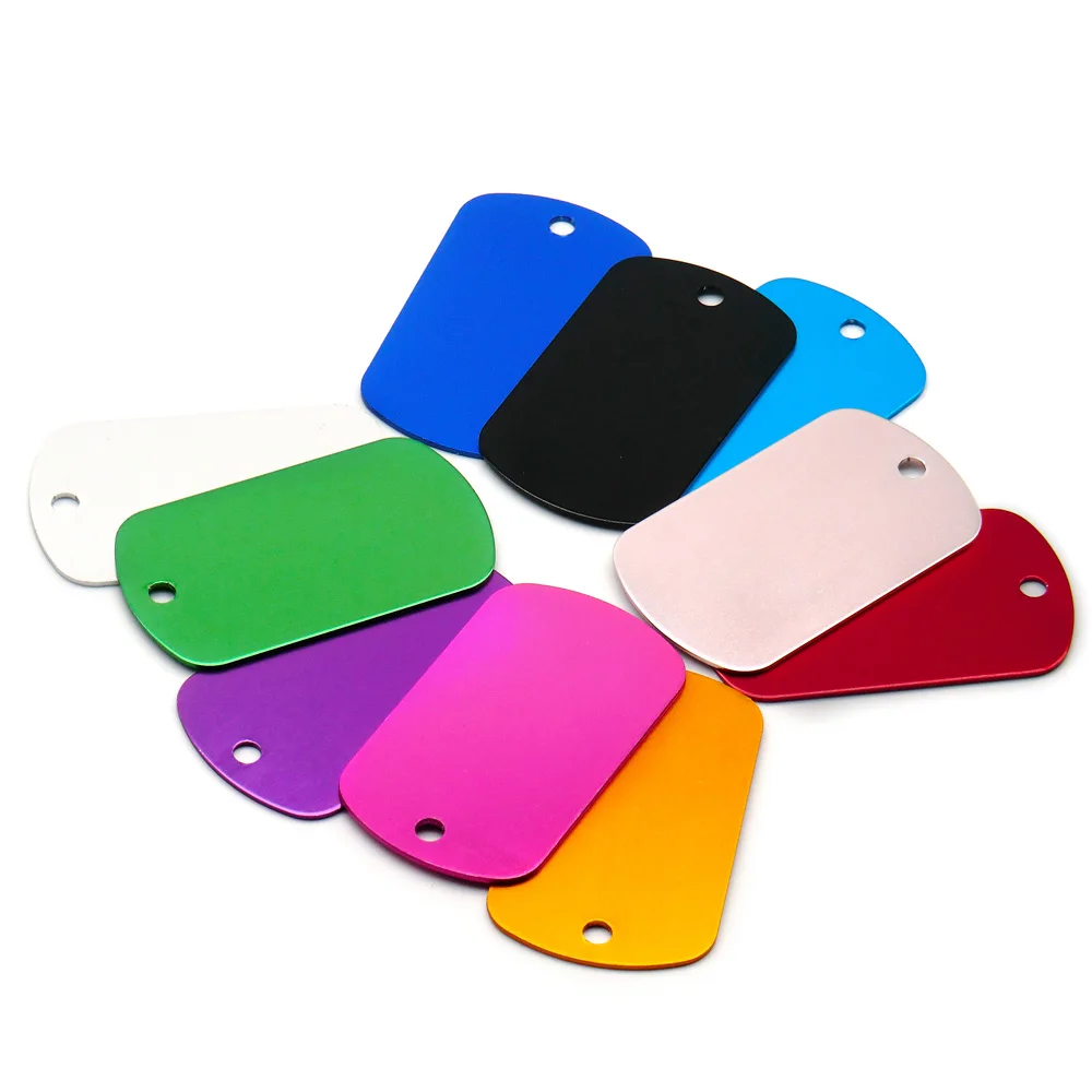 Venta al por mayor, 100 Uds., etiqueta militar, etiqueta de identificación de perro, collares con colgante, llavero del equipo, nombre, número de perro mascota, etiquetas de identificación del ejército, placa de identificación personalizada - imagen 2